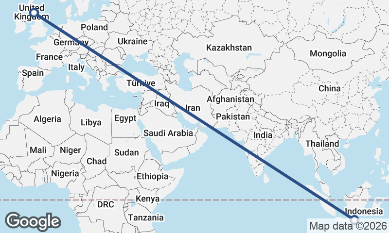 Edinburgh to Surabaya