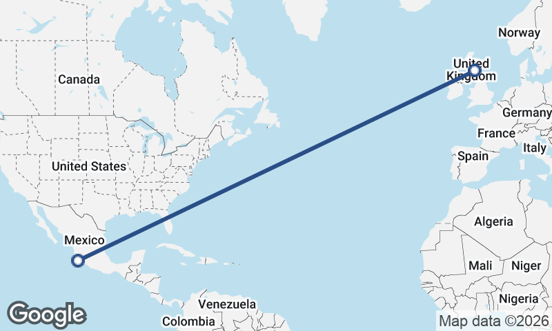 Edinburgh to Manzanillo