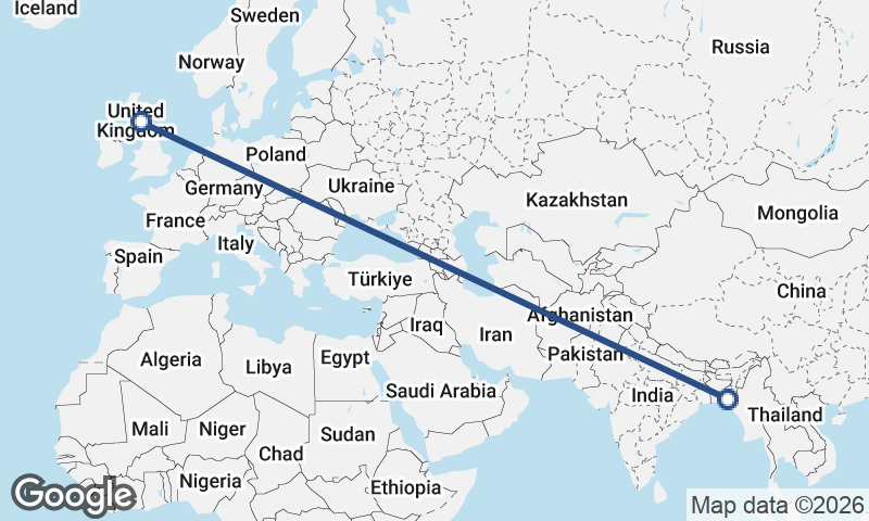 Edinburgh to Chittagong