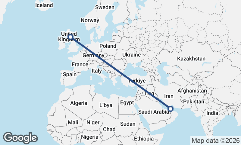 Edinburgh to Dubai