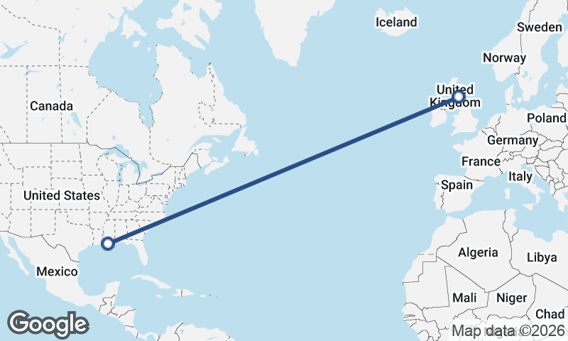 Edinburgh to New Orleans