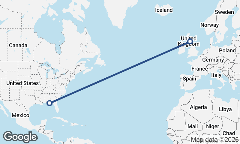 Edinburgh to Panama City