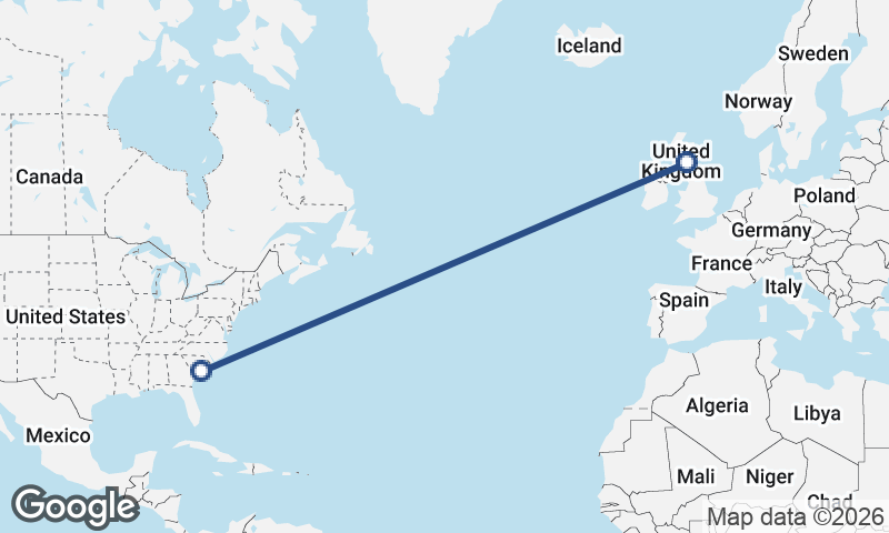 Edinburgh to Charleston