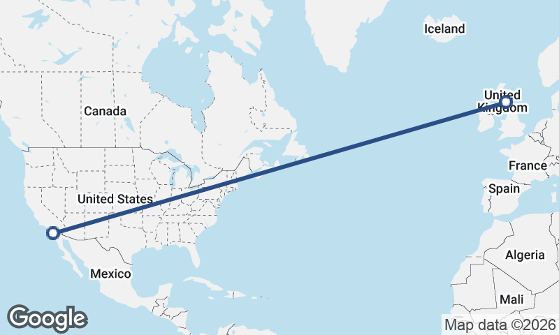 Edinburgh to San Diego