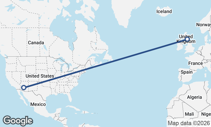 Edinburgh to Phoenix