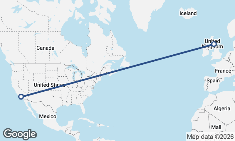 Edinburgh to Los Angeles