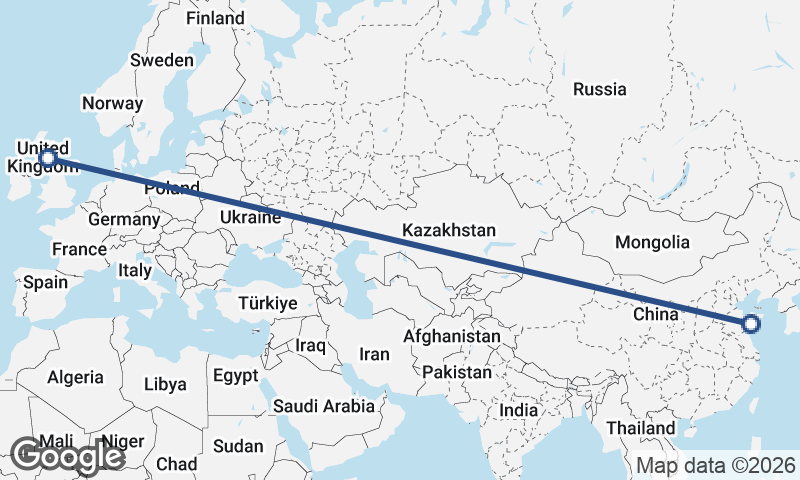 Edinburgh to Qingdao