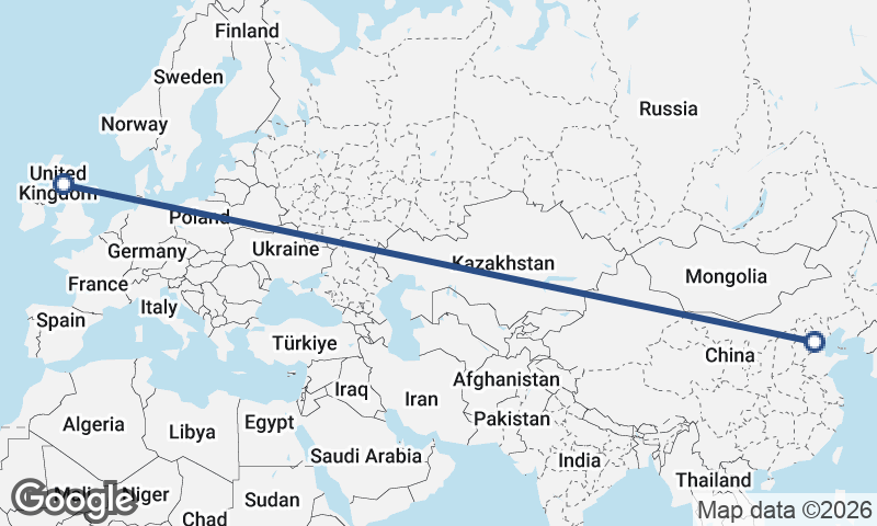 Edinburgh to Tianjin