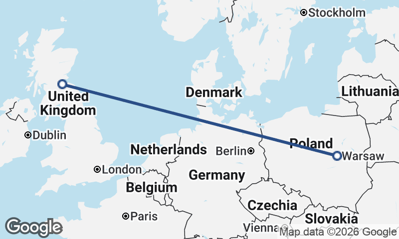 Edinburgh to Warsaw