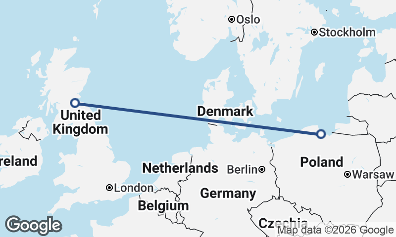 Edinburgh to Gdańsk
