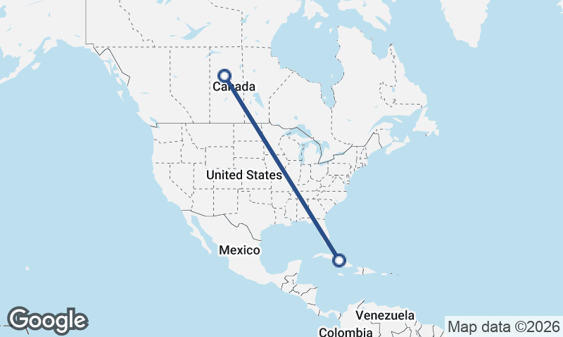 Canada to Cuba