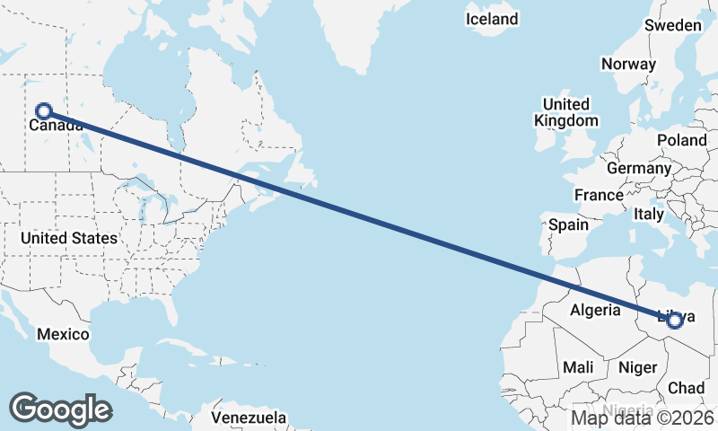 Canada to Libya