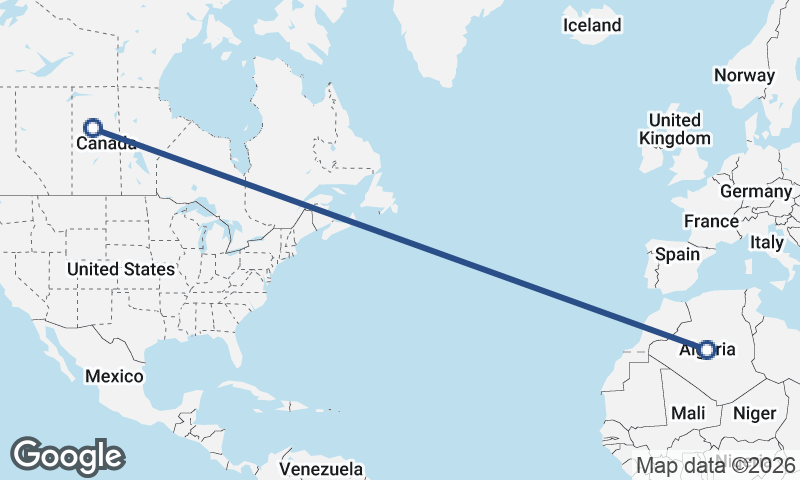 Canada to Algeria