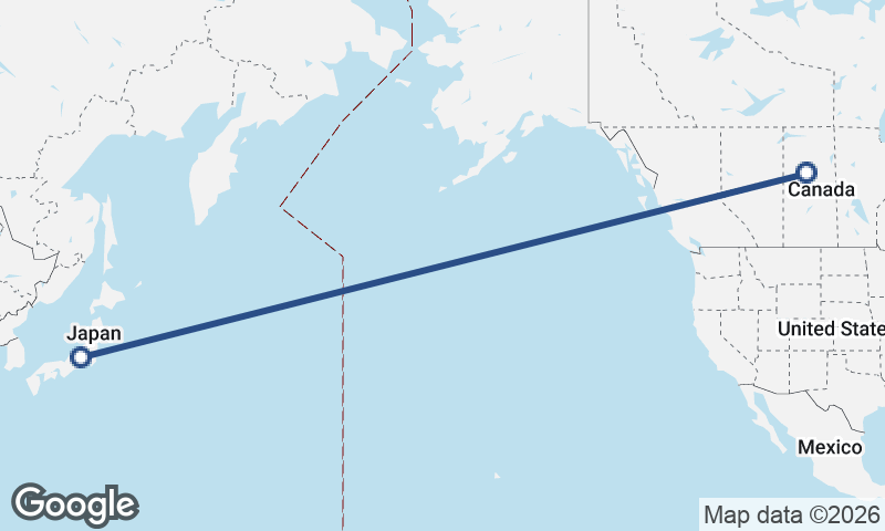 Canada to Japan