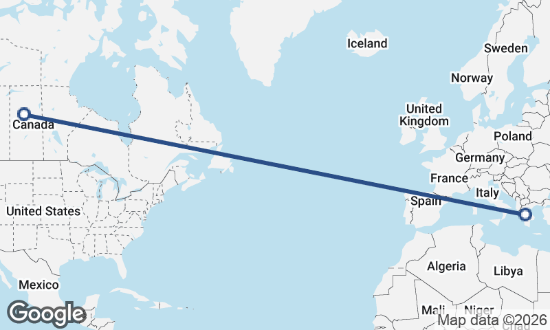 Canada to Greece