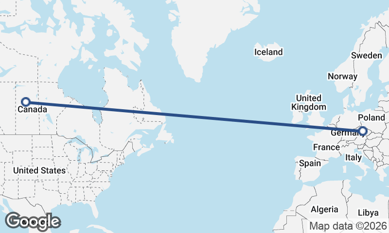 Canada to Czech Republic