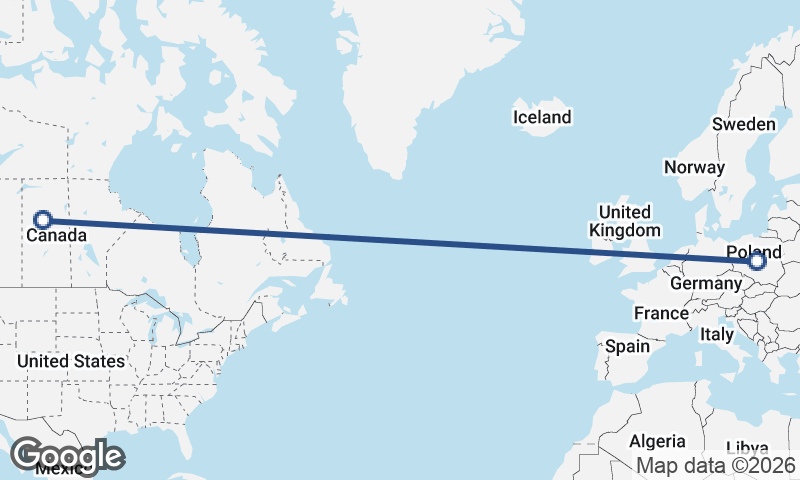 Canada to Poland