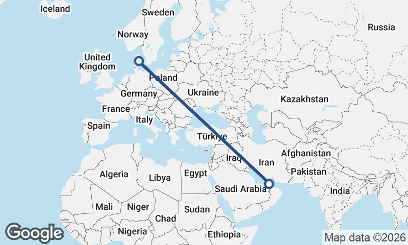 Aarhus to Dubai
