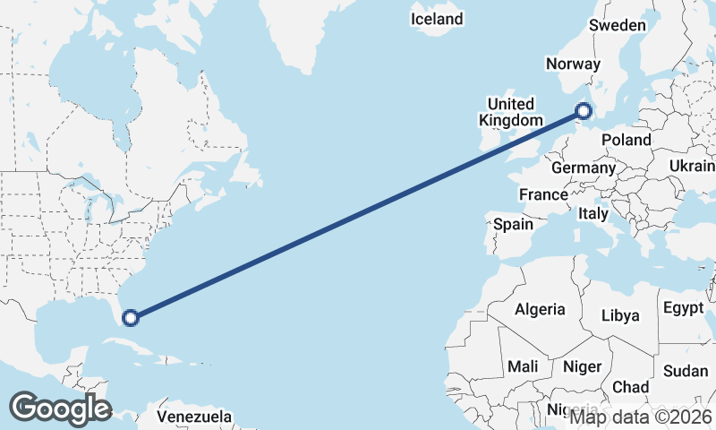 Aarhus to Freeport City