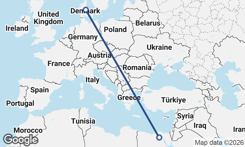 Aarhus to Cairo
