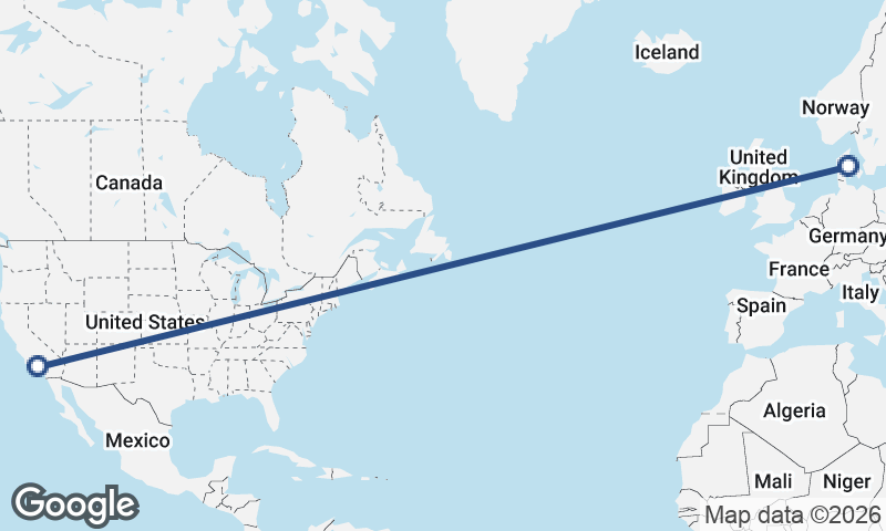 Aarhus to Los Angeles