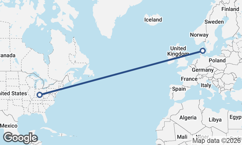 Aarhus to Cincinnati