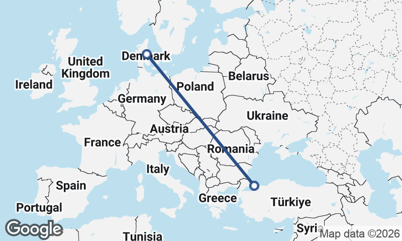Aarhus to Istanbul