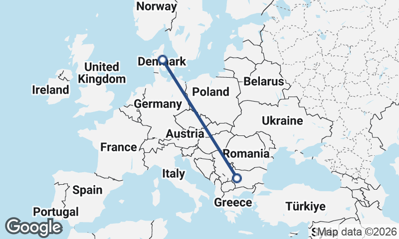 Aarhus to Sofia