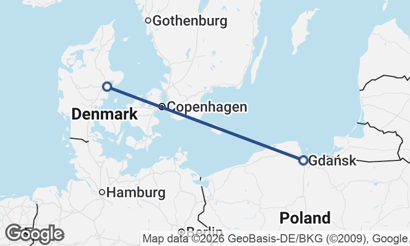 Aarhus to Gdańsk
