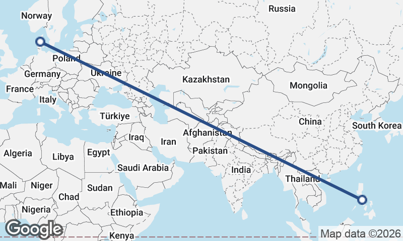 Denmark to Philippines