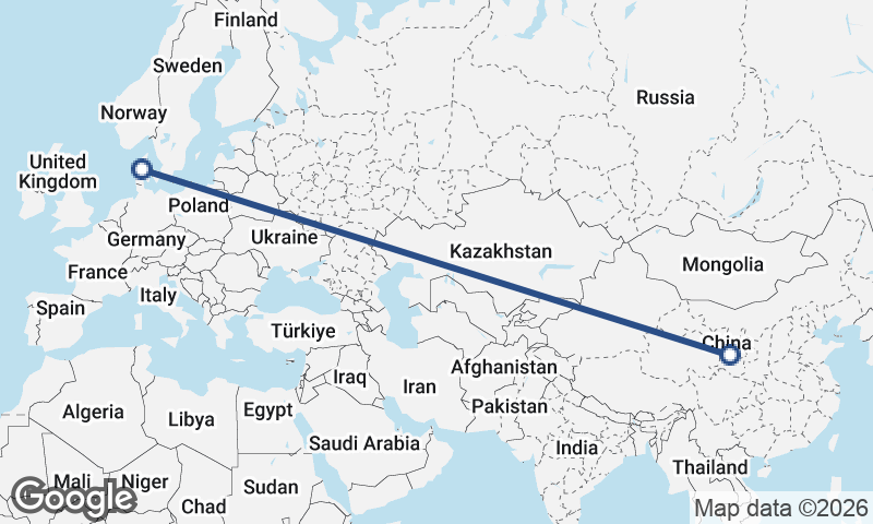 Denmark to China