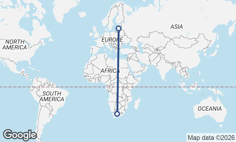 Latvia to South Africa
