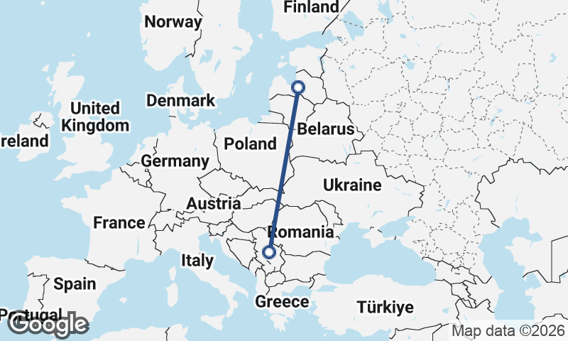 Latvia to Serbia