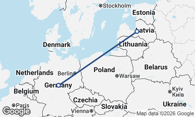 Latvia to Germany