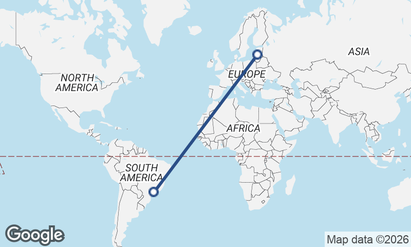 Riga to São Paulo