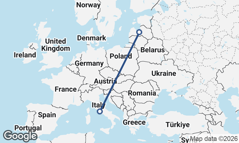 Riga to Rome