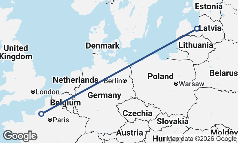 Riga to Rouen