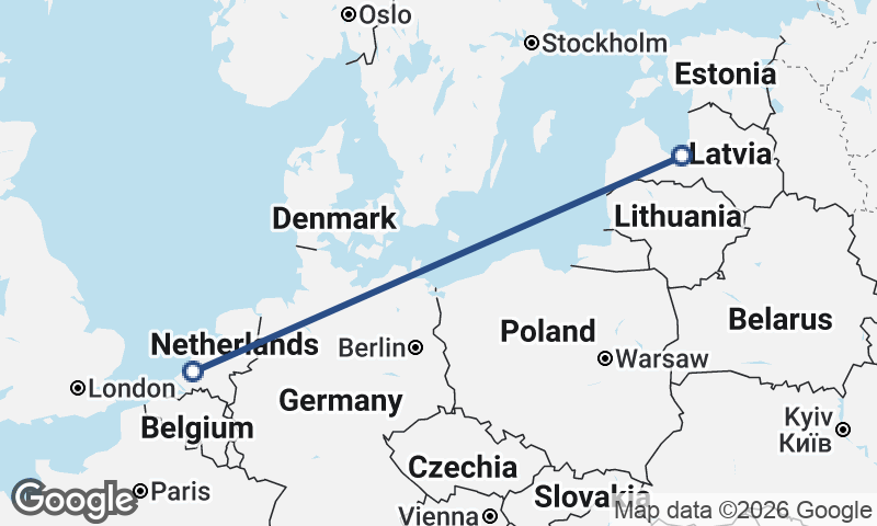 Riga to Rotterdam
