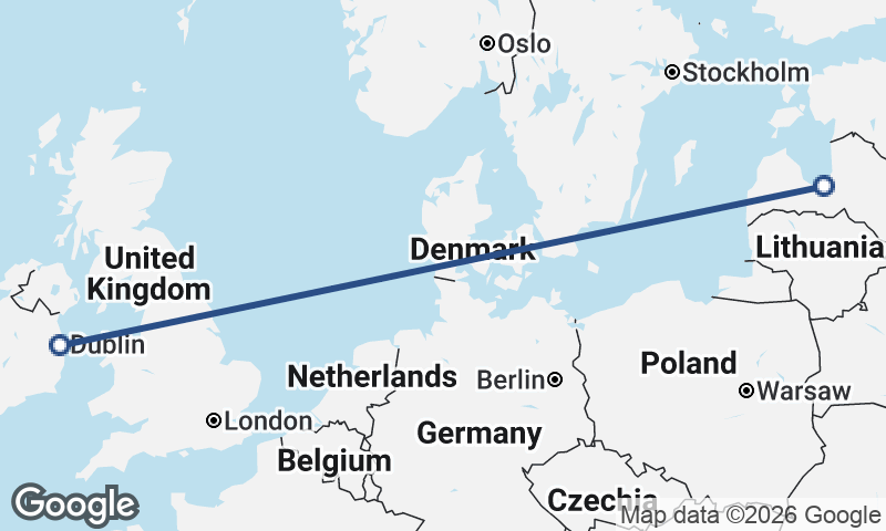 Riga to Dublin