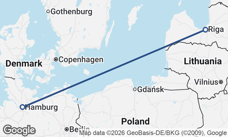 Riga to Hamburg