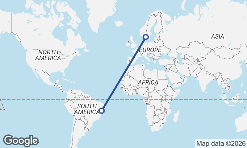 Göteborg to Salvador