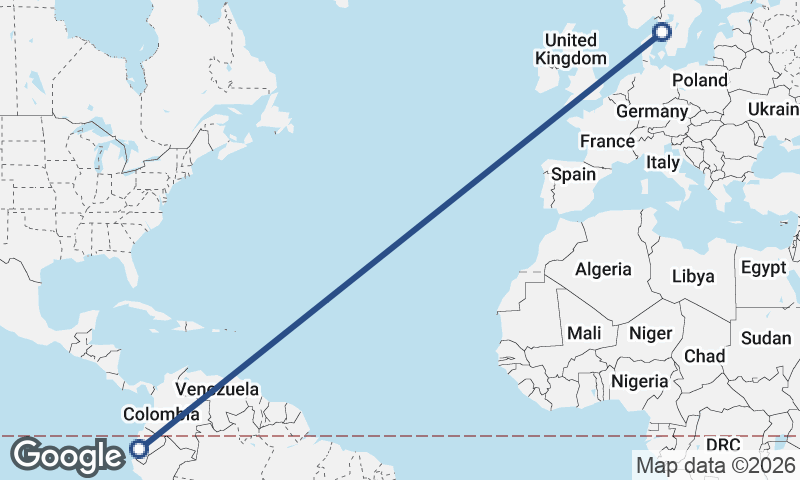 Göteborg to Guayaquil