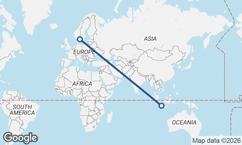 Göteborg to Jakarta