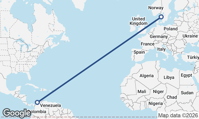 Göteborg to Cartagena