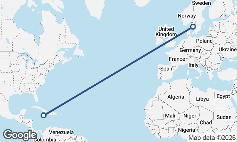 Göteborg to Kingston