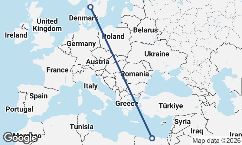 Göteborg to Alexandria