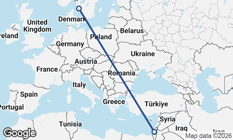 Göteborg to Tel Aviv-Yafo