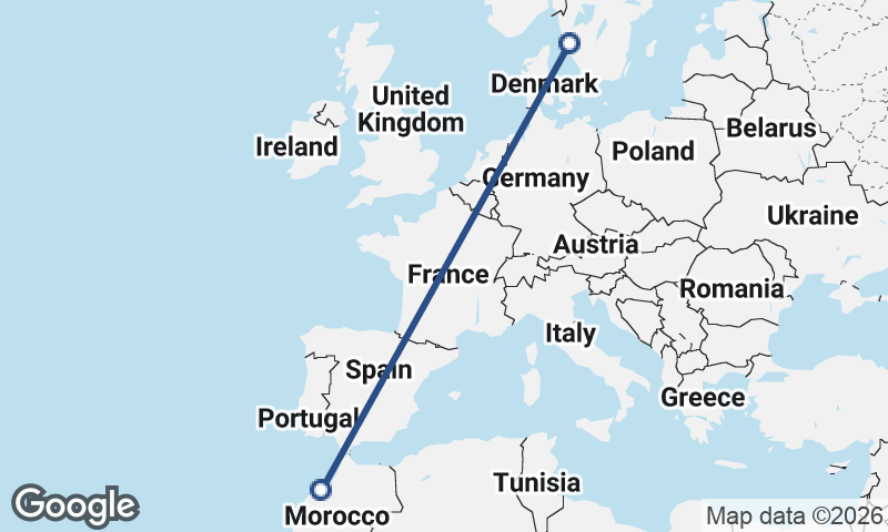 Göteborg to Casablanca
