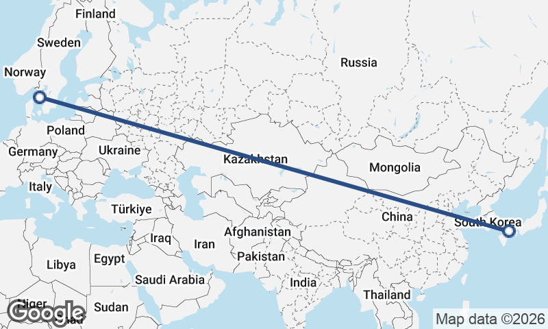 Göteborg to Hiroshima