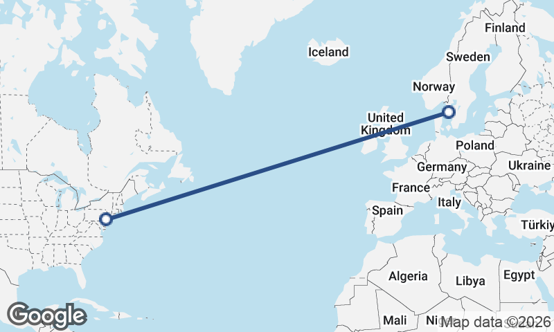 Göteborg to Philadelphia